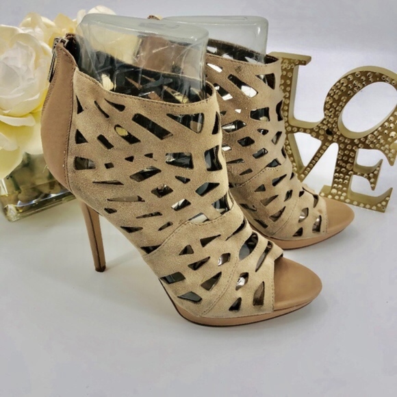 Sam Edelman Cut Out Suede Ankle Boots Booties - Picture 3 of 6
